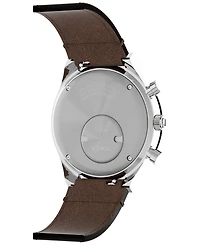 Timex Men's Analog Brown Leather Watch, 40mm