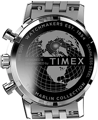 Timex Men's Chronograph Silver-Tone Stainless Steel Watch, 40mm