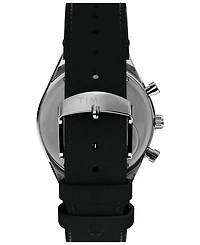 Timex Men's Chronograph Black Leather Watch, 40mm