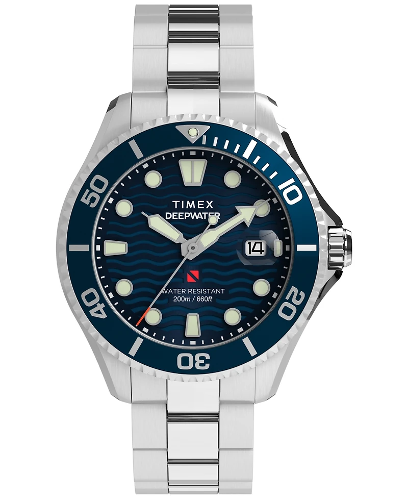 Timex Men's Quartz Analog Silver-Tone Stainless Steel Watch