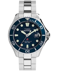 Timex Men's Quartz Analog Silver-Tone Stainless Steel Watch