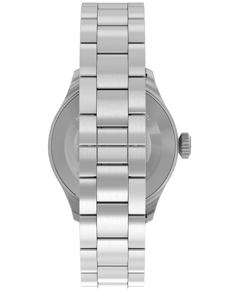 Timex Men's Quartz Analog Silver-Tone Stainless Steel Watch, 41mm
