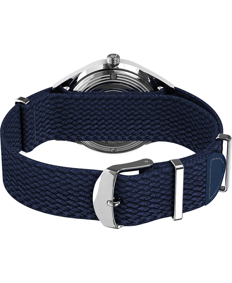 Timex Men's Mechanical Automatic Blue Fabric Watch, 38mm