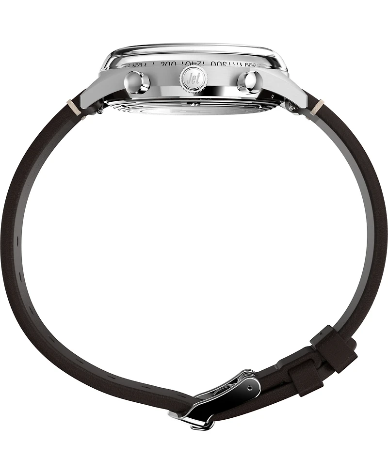 Timex Men's Chronograph Brown Leather Watch, 40mm