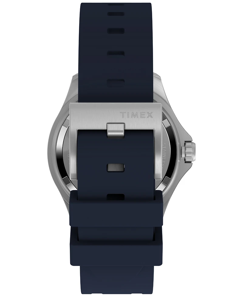 Timex Unisex Quartz Analog Blue Hnbr Rubber Watch