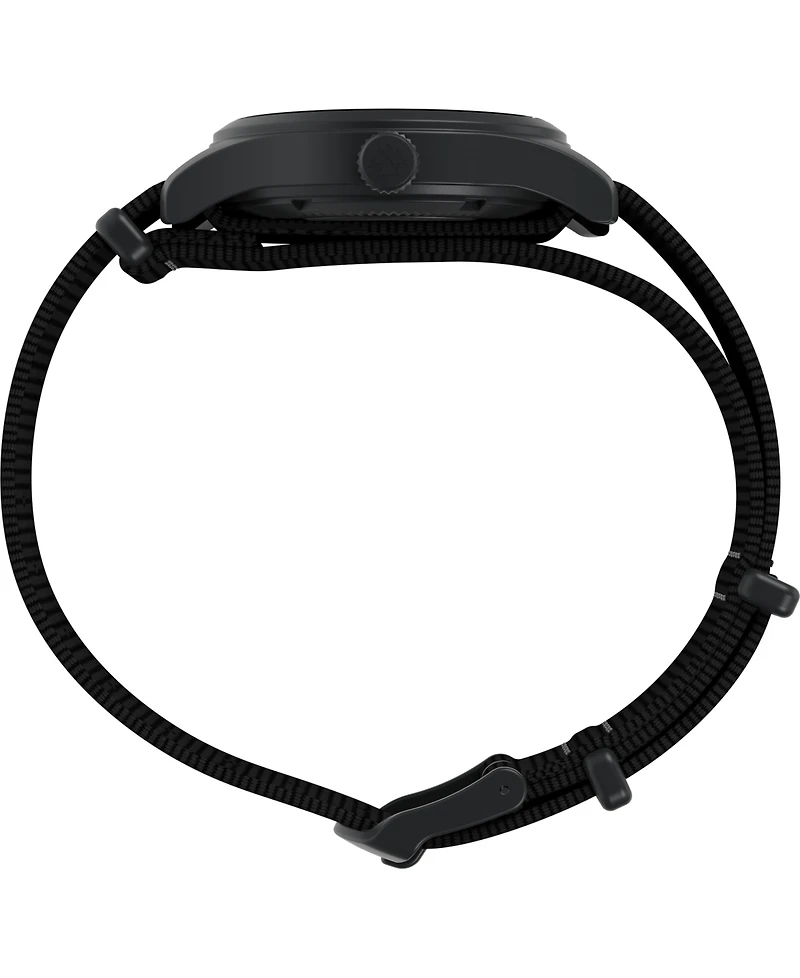 Timex Men's Quartz Analog Black eco-conscious Fabric Watch, 36mm