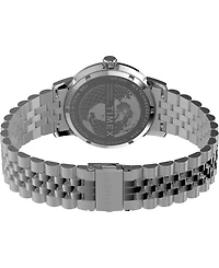 Timex Men's Quartz Analog Silver-Tone Stainless Steel Watch, 40mm