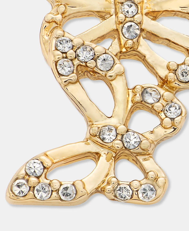 lonna & lilly Gold-Tone Pave Butterfly Ear Crawlers