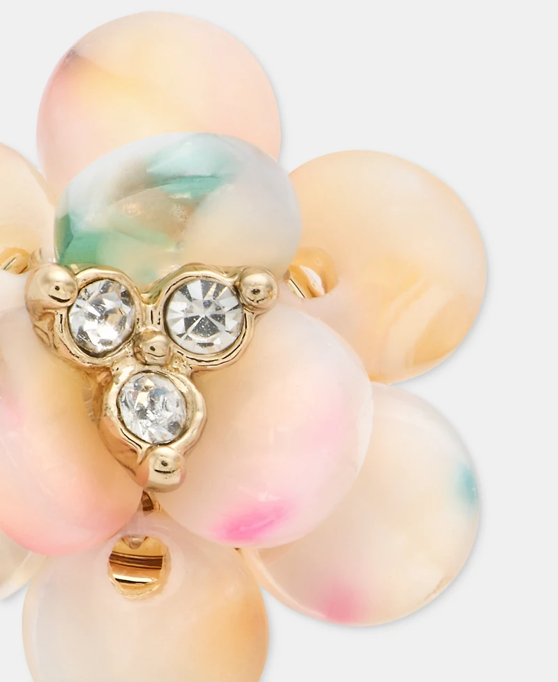 lonna & lilly Gold-Tone Mixed Color Flower Stud Earrings