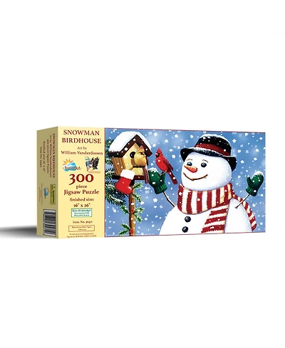 SunsOut Snowman/Birdhouse 300 piece Jigsaw Puzzle for Adults Christmas