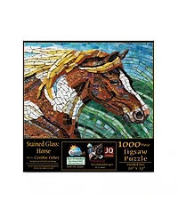 SunsOut Stained Glass Horse 1000 piece Jigsaw Puzzle for Adults