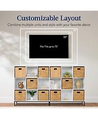 Best Choice Products Elevated 9-Cube Storage Organizer, 11in Shelf, Bookcase, Display w/ Metal Legs