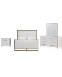 Furniture Emila 3-Pc. King Bed Set Upholstered King Bed, 2-Drawer Nightstand and Dresser