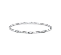 Macy's Diamond Flexible Bangle Bracelet (1/6 ct. t.w.) in Sterling Silver
