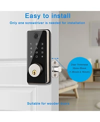 Zachvo Keyless Smart Lock with Fingerprint, Pin, App & Key Access — Electronic Door Lock, Alexa Compatible, Ansi Certified, IP56 Waterproof