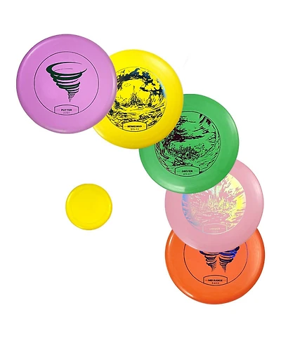 Sugift Disc Golf Set 5-Piece Starter Discs with Marker Putter Mid-Range Driver
