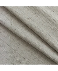 Awesome Home Linen Blend Solid Striped Room Darkening Curtains Pair