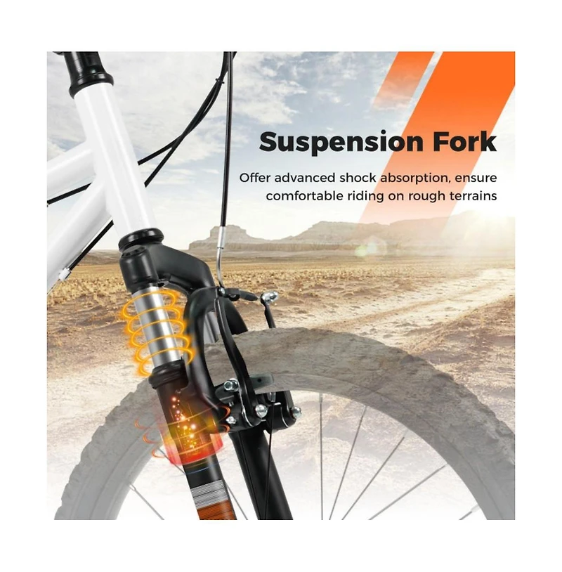 Hongge 24 Inch Kids Mountain Bicycle for Ages 8