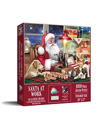 SunsOut Santa at Work 1000 piece Jigsaw Puzzle for Adults Christmas