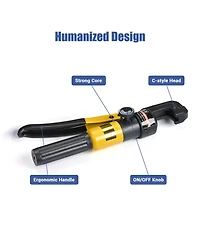Yescom Hydraulic Wire Crimping Tool with Cable Cutter for Battery Cable Lug Terminal 1/8" to 3/16" Deck Railing Hardware