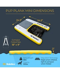 Solstice Inflatable Pup Plank Mini Dog Ramp Water Float Ladder Step, Multicolor