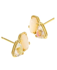 Kendra Scott Gold Plated Glass-Stone Stud Earrings