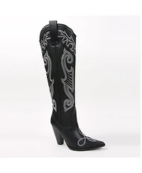 Berness Ashley Embroidered Western Knee-High Boots