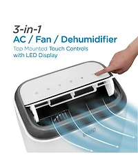 Black+Decker 10,000 Btu Sacc/Cec (14,000 Btu Ashrae) Portable Air Conditioner with Remote Control, White