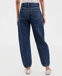 I.n.c. International Concepts Women's High-Rise Barrel-Leg Ankle Jeans, Macy's Exclusive