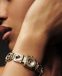 Jbw Women's Chasm Japan Quartz 18k Gold-Plated Stainless Steel Watch, 18mm