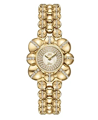 Jbw Women's Atmosphere Crystal Swiss Quartz 18k Gold-Plated Stainless Steel Watch, 30mm