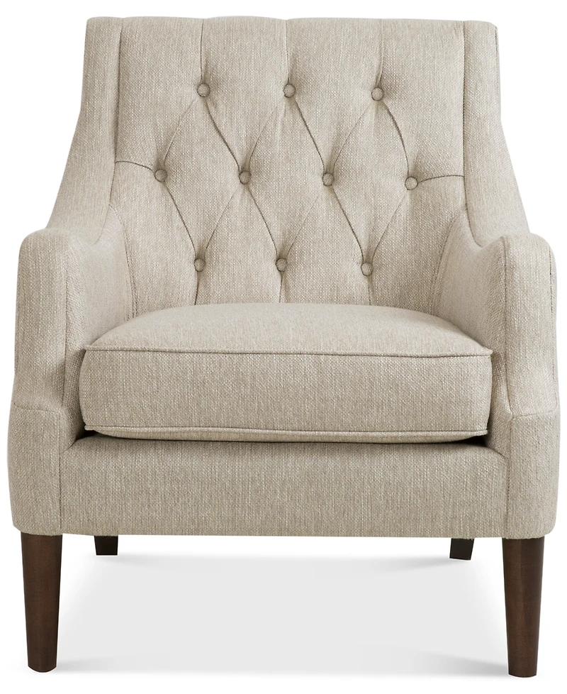 Madison Park Qwen 33.5" High Button Tufted Accent Chair