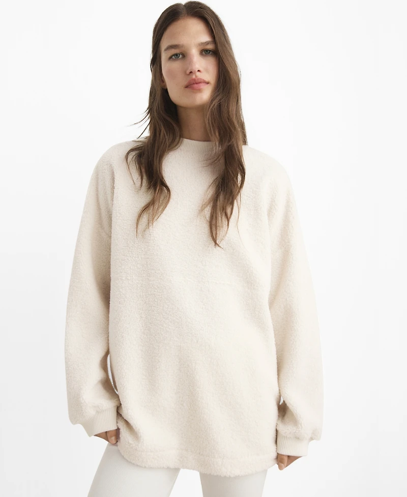 Mango Women's Shearling Pajama Sweatshirt