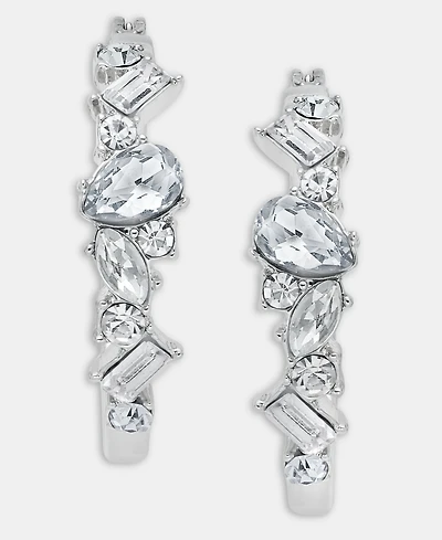 Givenchy Small Crystal Hoop Earrings, 0.8"