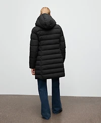 Mango Women's Hood Midi Quilted Anorak