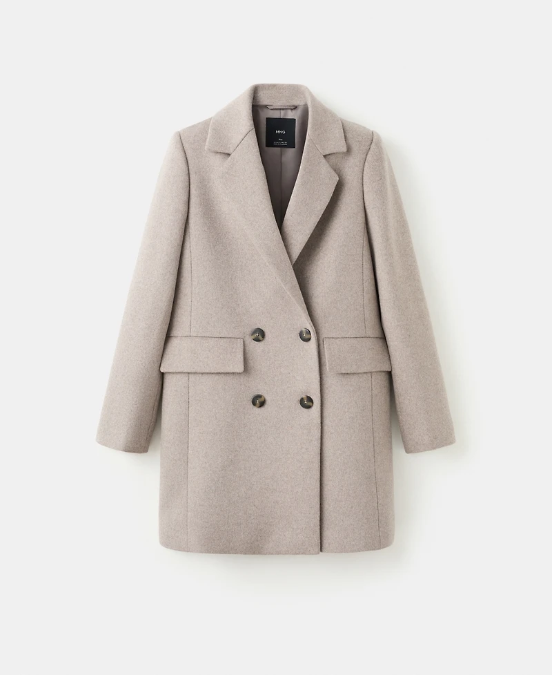 Mango Women's Double-Breasted Wool Coat
