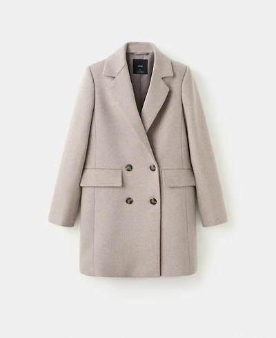 Mango Women's Double-Breasted Wool Coat