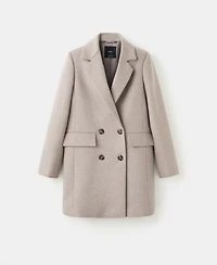 Mango Women's Double-Breasted Wool Coat