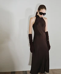 Mango Women's Creased Effect Satin Dress