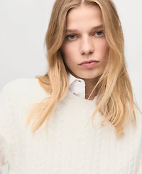 Mango Women's Braided Knitted Sweater