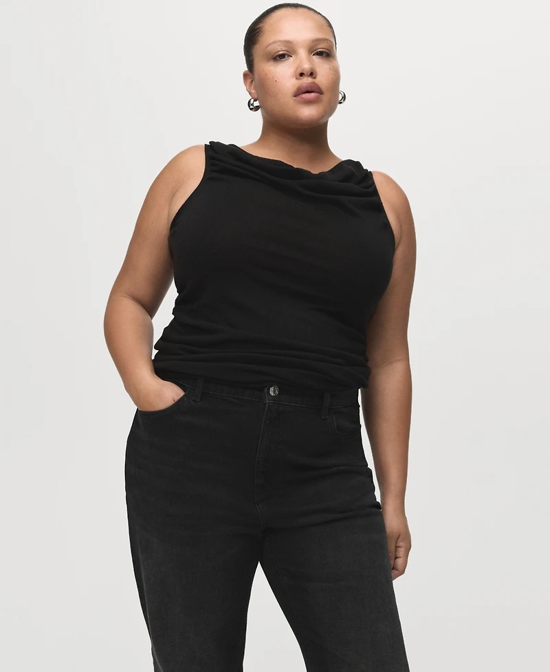 Mango Women's New Mom Comfort High-Rise Jeans