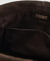 Mango Women's Suede Handbag