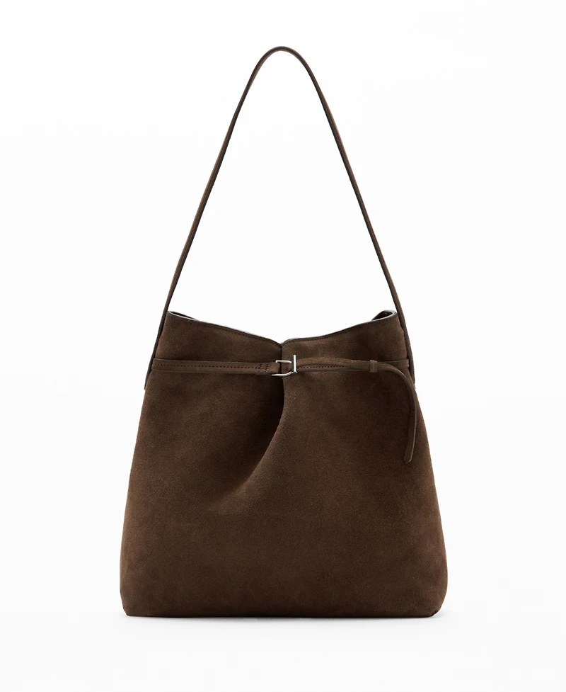 Mango Women's Suede Bucket Bag
