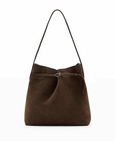 Mango Women's Suede Bucket Bag