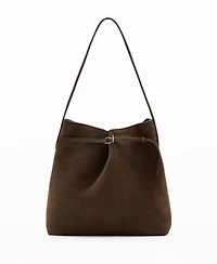 Mango Women's Suede Bucket Bag