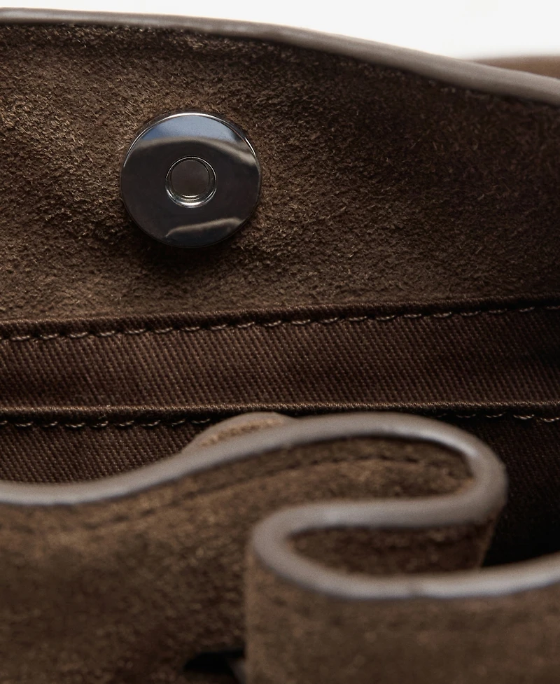 Mango Women's Suede Crossbody Bag