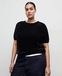 Mango Women's Faux-Fur Sweater