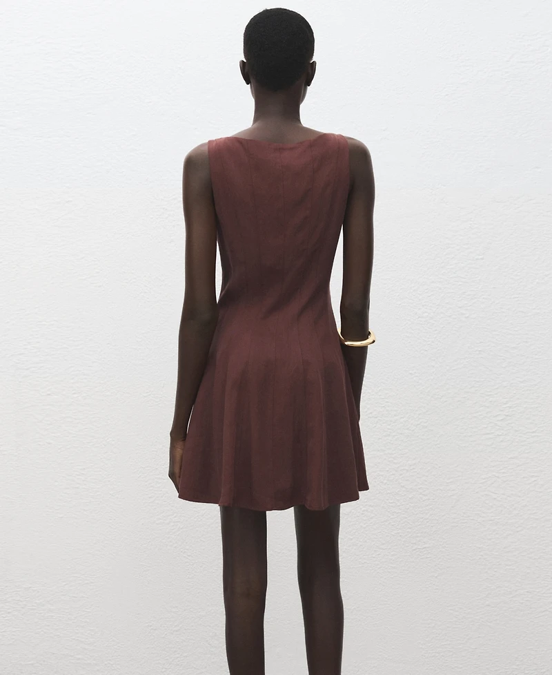 Mango Women's Lyocell Stitch Dress