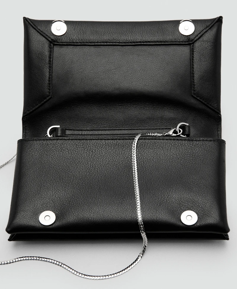 Mango Women's Leather Chain Shoulder Bag