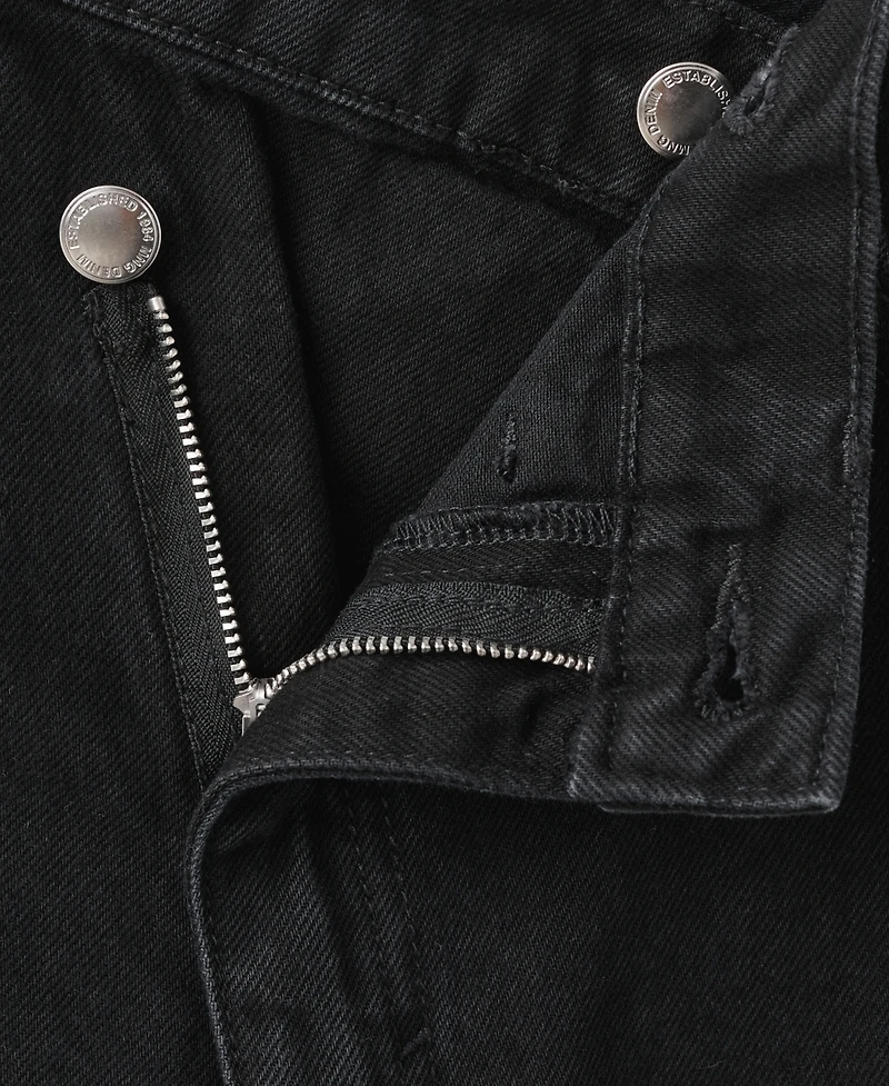 Mango Women's Crossover Waistband Wide-Leg Mid-Rise Jeans